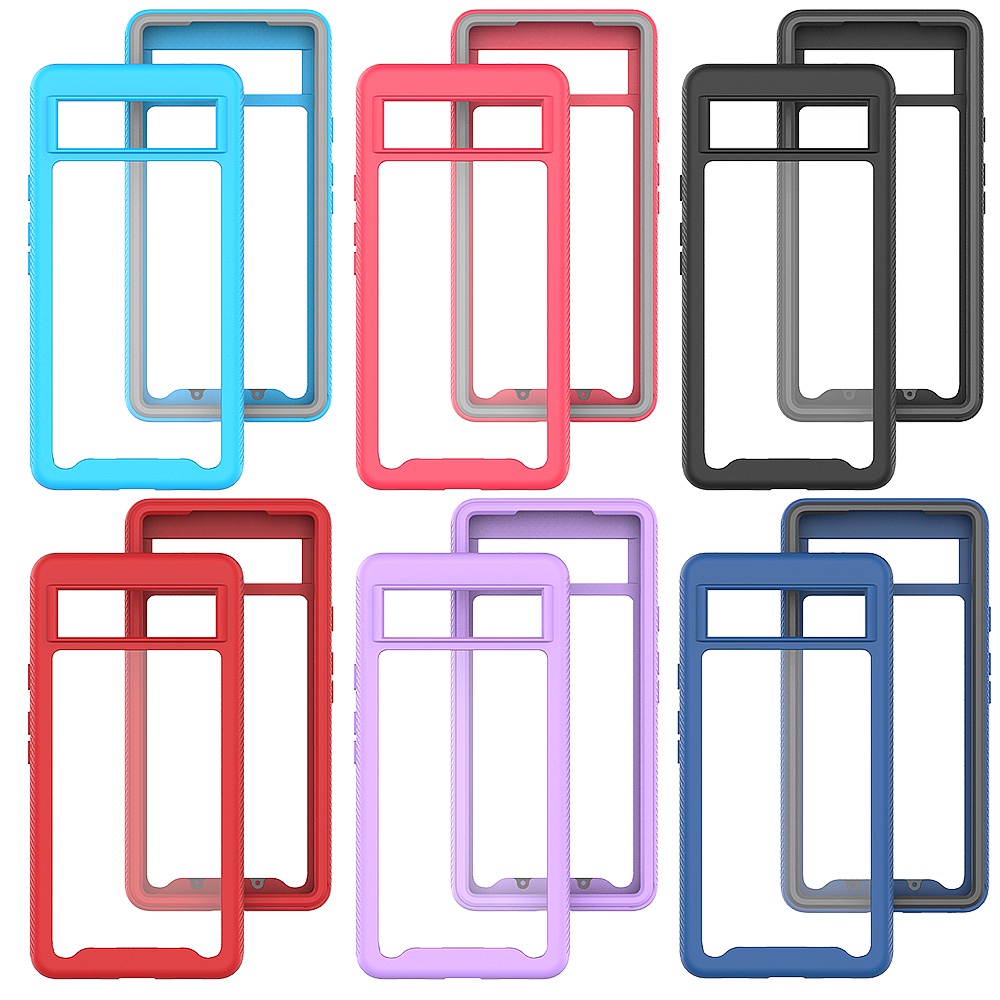 Ốp Điện Thoại Trong Suốt Chống Sốc Bảo Vệ 360 Độ Cho Google Pixel 6A 7 6 Pro 5A