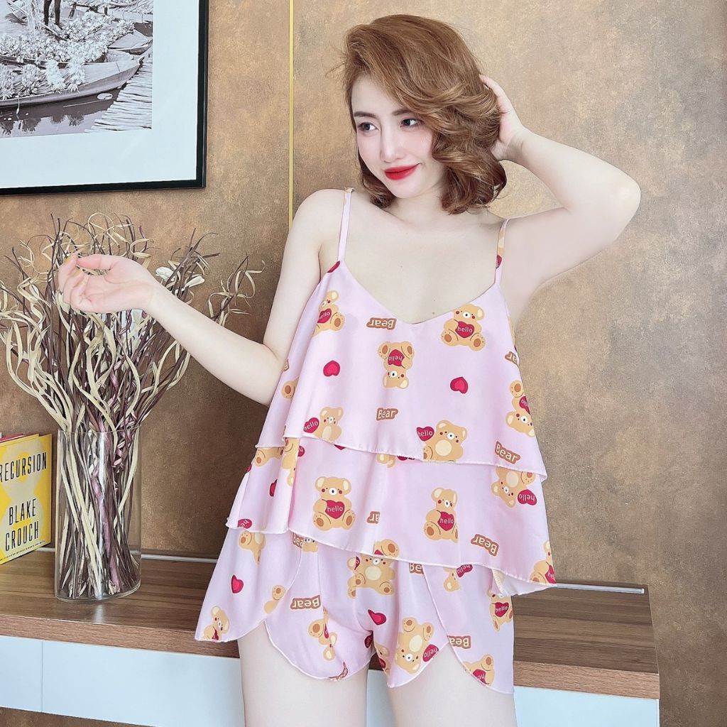 Đồ ngủ sexy BIGSIZE MIKY Đồ ngủ nữ lụa cao cấp mềm mại xinh xắn < 70kg