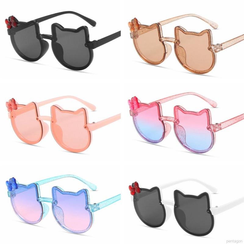 Kính mát mắt mèo đính nơ cho bé chất lượng cao