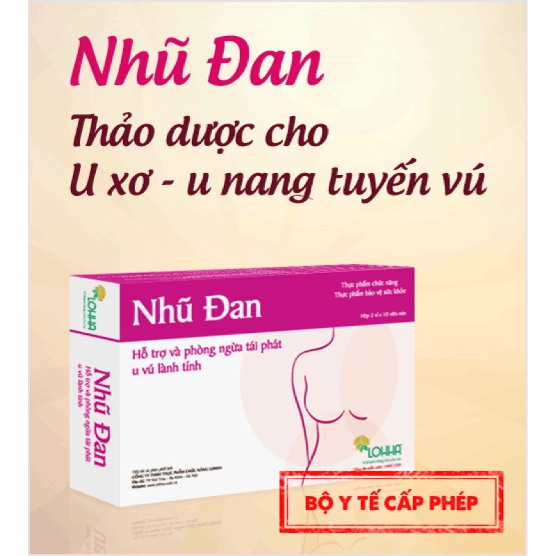 NHŨ ĐAN- hỗ trợ làm chậm sự phát triển u xơ tuyến vú (hộp 20viên)- Nhà thuốc Phương Linh