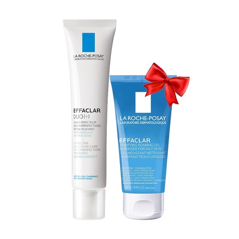 Set kem ngăn ngừa mụn La Roche Posay Effaclar Duo+ 40ml [tặng kèm 1 sữa rửa mặt La Roche Posay Effaclar 50ml]