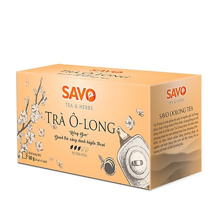 Trà SAVO Ô Long  Roasted Oolong Tea Hộp 25 túi x 2g