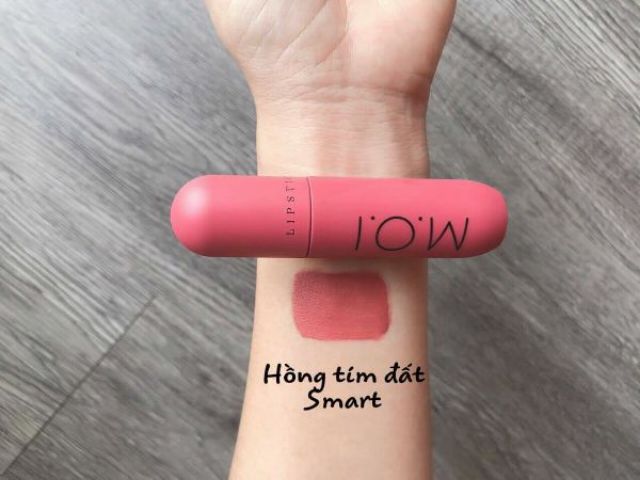 [Son kem lì Sgirls màu hồng tím đất Moi Cosmetics ]