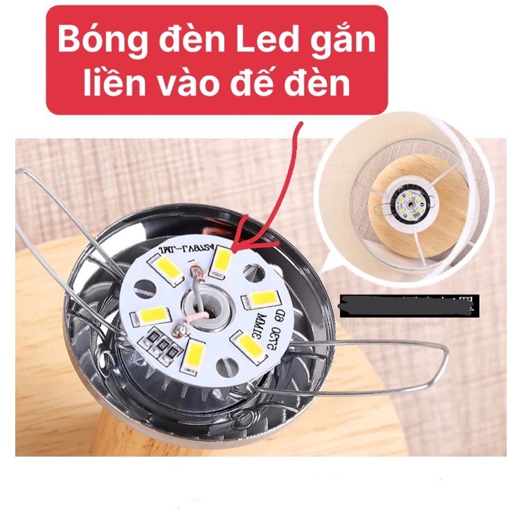 Đèn ngủ để bàn chân gỗ tự nhiên  có sẵn