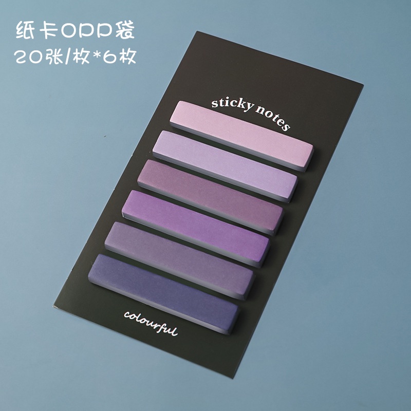 Set giấy ghi chú màu gradient phong cách xinh xắn