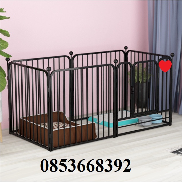 Hàng Rào Quây Cho Chó 100*120cm Nan Ống Sơn Tĩnh Điện Size Đại 6 Tấm Ghép