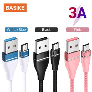 Dây Cáp Sạc Nhanh BASIKE CT08 3A Giao Diện Micro USB/ Type C/Lightning Ba Màu Tùy Chọn Dành Cho Điện Thoại Di Động