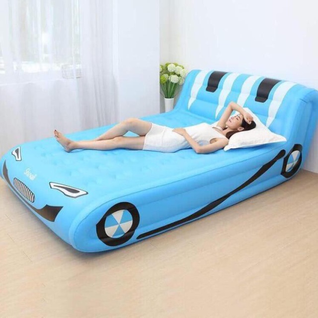 Giường hơi cao cấp siêu dày có lớp nỉ cực đẹp. Kt 1,6m x2,1m ( tặng kèm bơm điện 2 chiều , keo và 2 miếng vá)