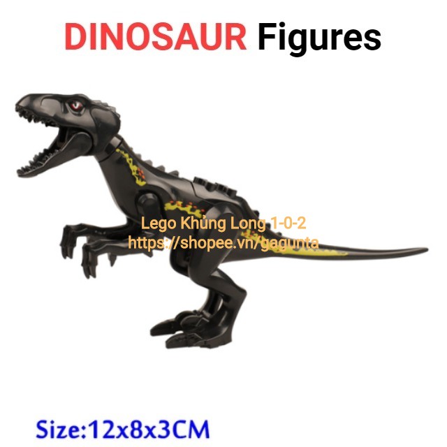 Lego Khủng Long Indoraptor Nhỏ Dài 12cm x Cao 8cm Jurassic World Hãng Lele