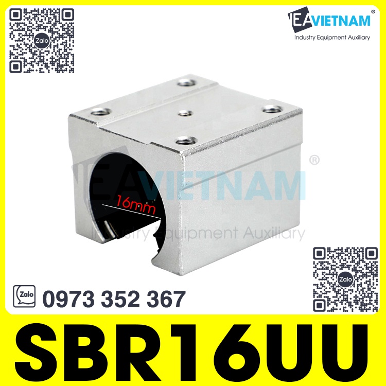 Con trượt khuyết SBR phi 10 12 16 20 25 30 35 40 50 / Bi trượt vuông hở 10mm 12mm 16mm 20mm 25mm 30mm 35mm 40mm 50mm