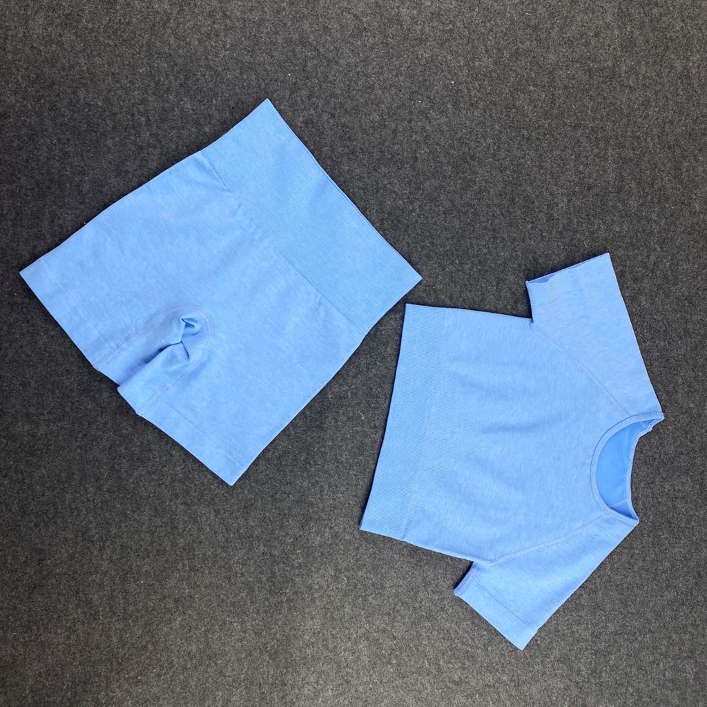 Set áo + quần lưng cao dệt kim tiện dụng cho yoga/thể thao/tập gym | BigBuy360 - bigbuy360.vn