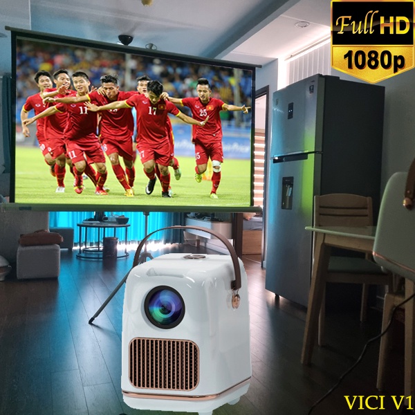 Máy chiếu mini VICI V1 Full Hd.Máy sáng, đẹp, kết nối điện thoại, androi 9.0 siêu mượt bảo hành 1 năm