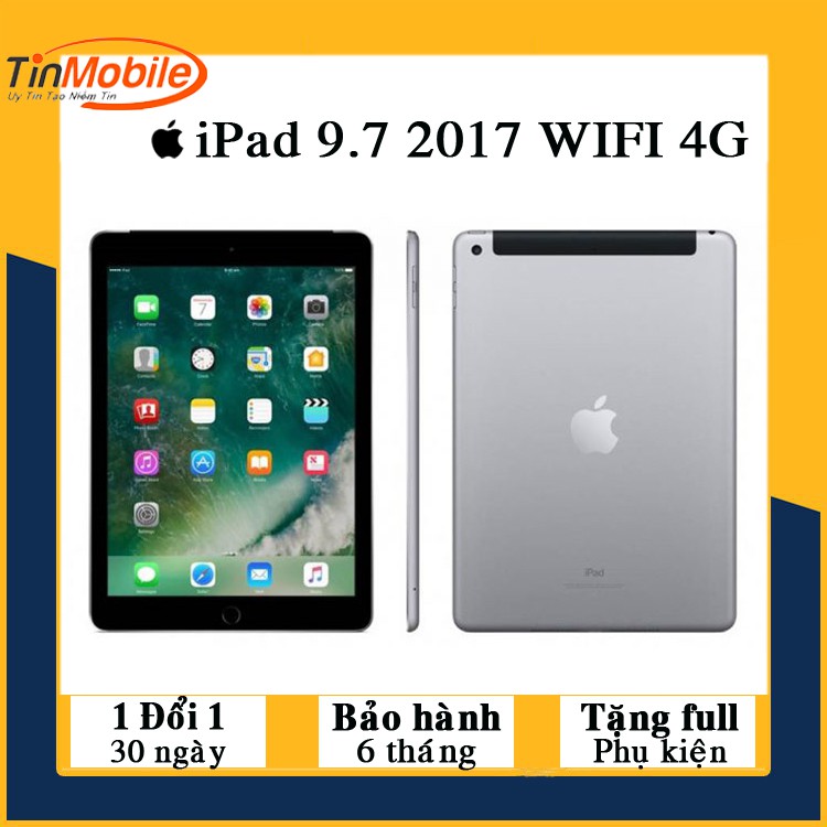 Máy tính bảng iPad 9.7 2017 (Wifi + 4G) 32Gb -Zin Đẹp 99%