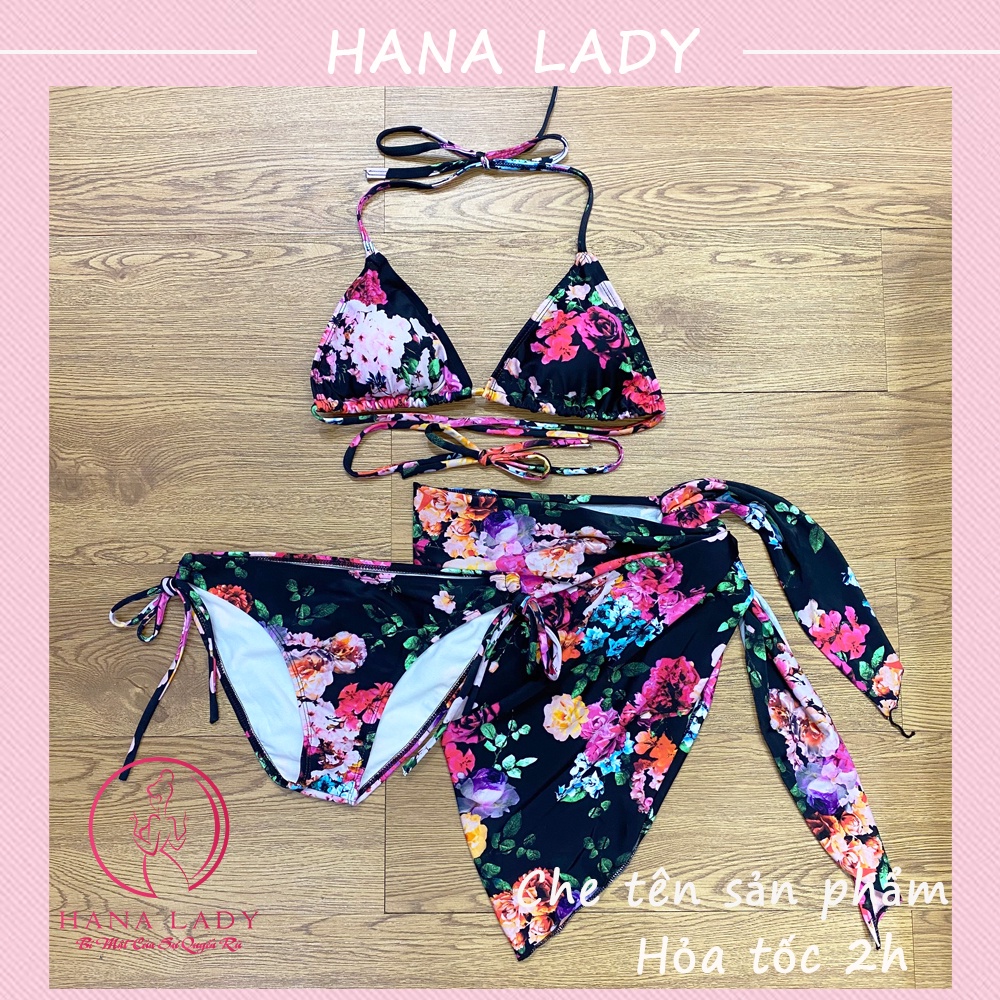 Bikini sexy đi biển - đồ tắm 3 mảnh kèm choàng gợi cảm BN145