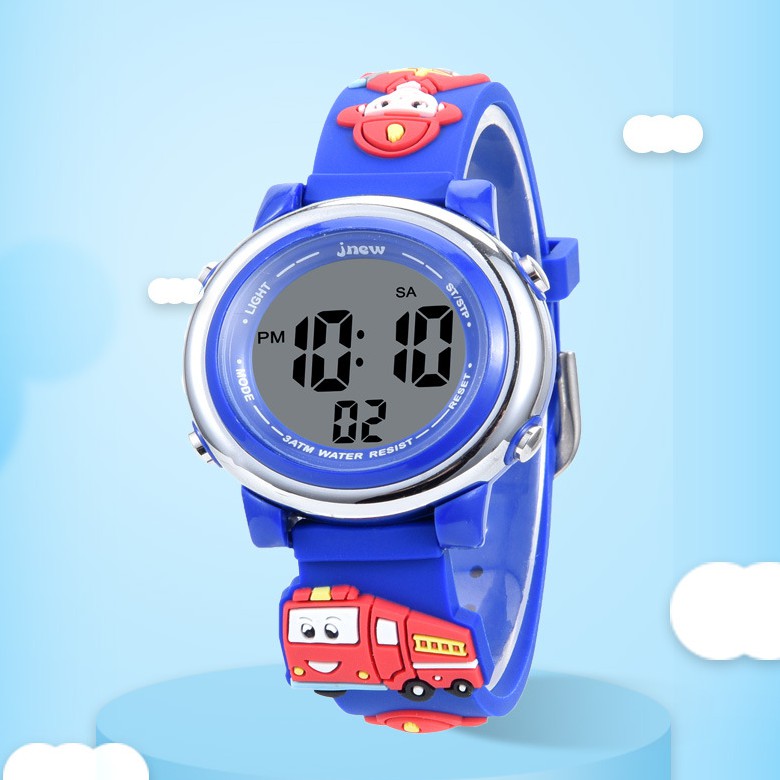 JNEW Nổ đồng hồ điện tử thể thao trẻ em chống thấm nước Đồng hồ điện tử LED học sinh đa chức năng | BigBuy360 - bigbuy360.vn