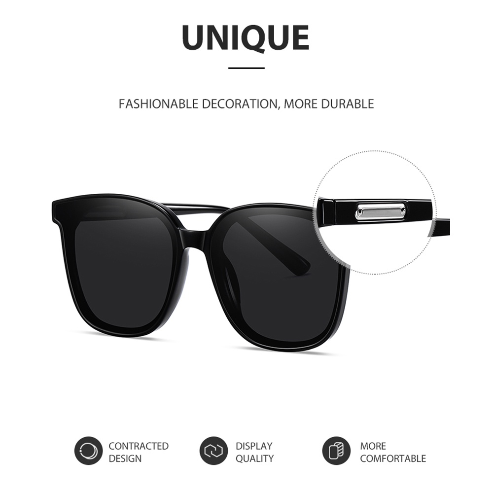 Kính râm VIENDO gọng vuông bằng nhựa chống tia UV thời trang cho nam và nữ(có thể cắt cận thị ống kính)