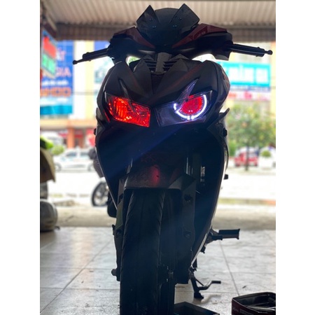 Đèn Bi Led Fbx E200 kính tím có led trợ pha