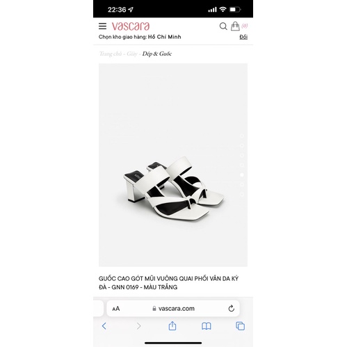 Dép vascara trắng chuẩn ảnh em mang