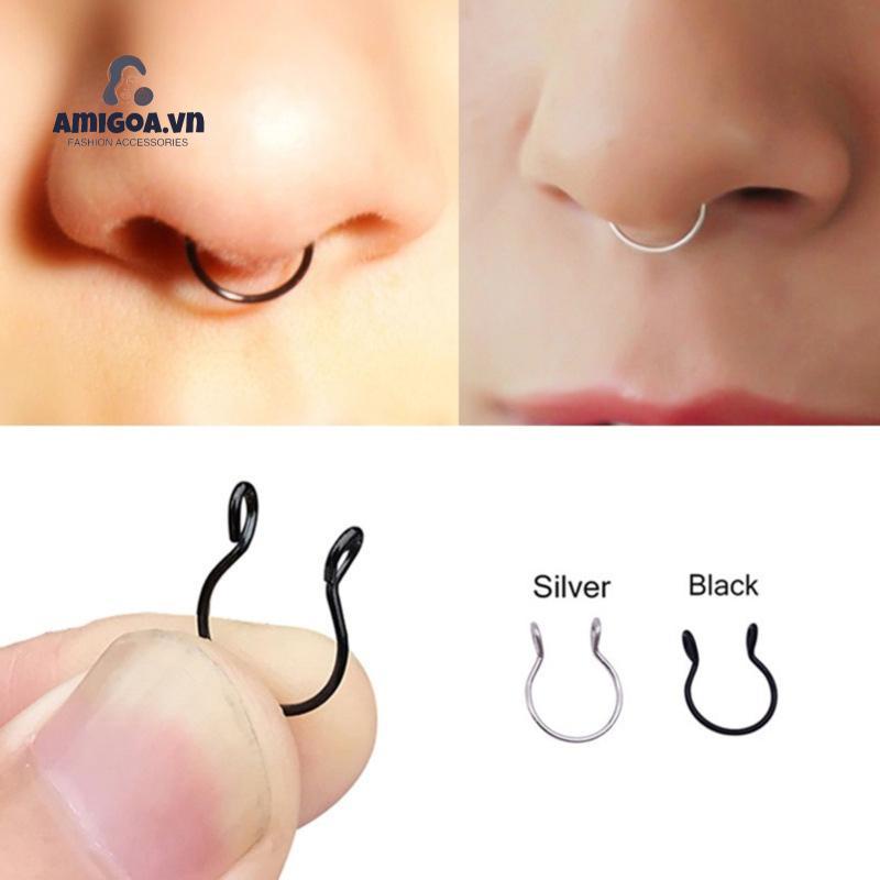 ✨✨KHUYÊN MŨI TRÒNKhuyên Thép Y Tế - Khuyên Mũi Nửa Vòng