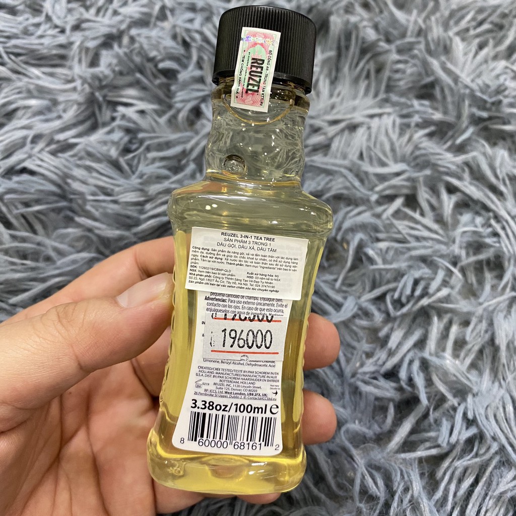 Dầu gội, xã, tắm Reuzel 3 in 1 Shampoo 100ml