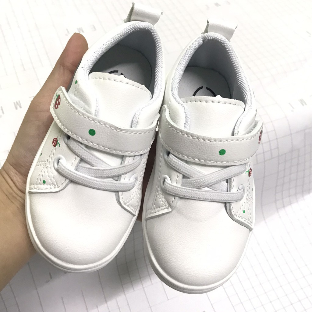 [ SALE ] giày trẻ em hình cô bé ( trắng,hồng ) lici 005