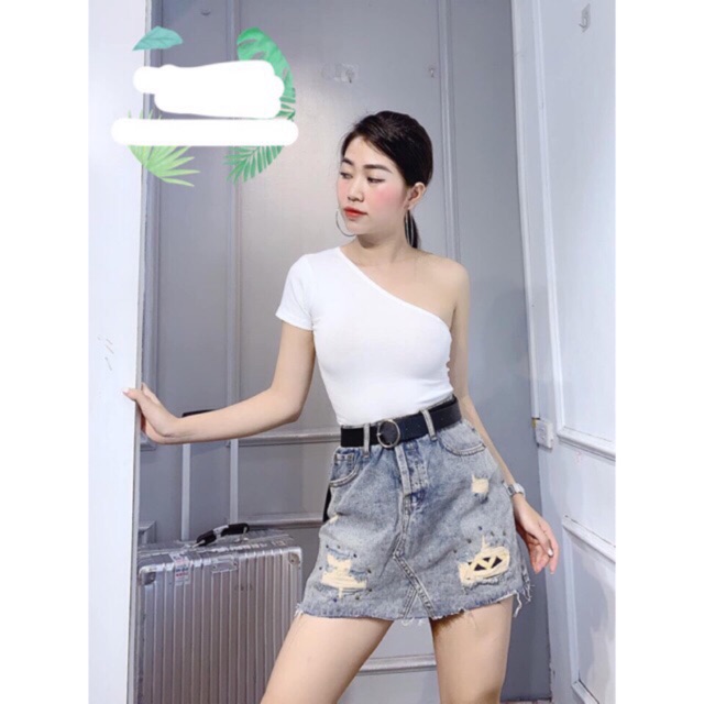Áo kiểu lệch vai 1 tay