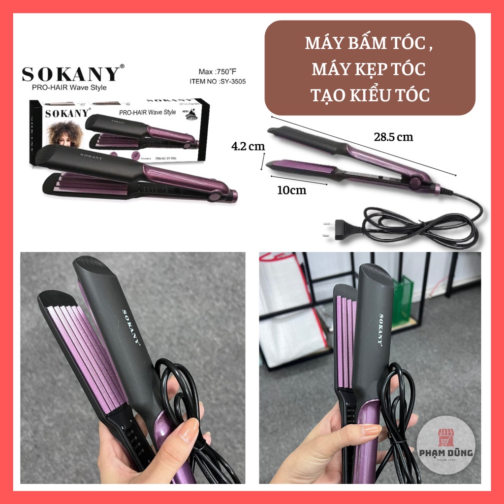 Máy tạo kiểu tóc Sokany , máy duỗi tóc , máy bấm tóc , máy kẹp tóc tạo kiểu