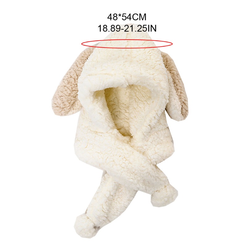 Mũ len khăn quàng cổ lông cừu giữ ấm tai kiểu hoạt hình đáng yêu xinh xắn cho bé