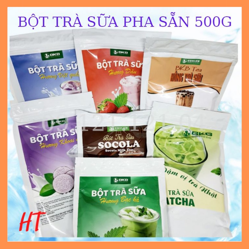 Bột trà sữa pha sẵn BKB các vị matcha,bạc hà,dâu,khoai môn,socola