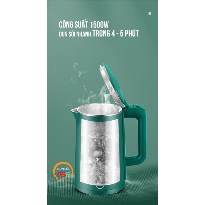 Bình siêu tốc 2 lớp màu xanh COEX CK-5111G