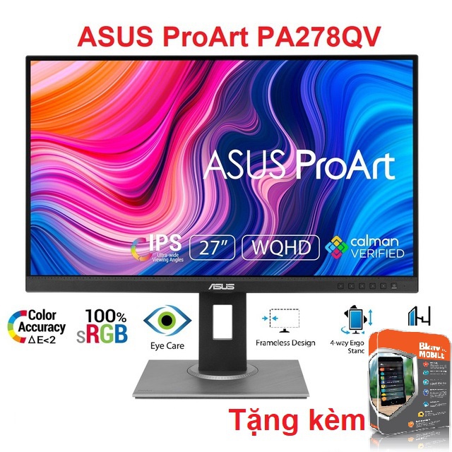 Màn Hình Chuyên Nghiệp ASUS ProArt PA278QV 27" IPS WQHD 100% sRGB 100% Rec. 709