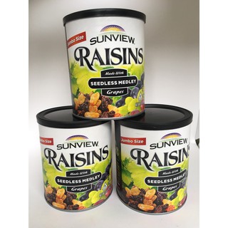 Combo 3 Hộp Nho Khô Mỹ Sunview Raisins 425g Giải Độc, Hạ Men Gan (Hỗn Hợp, Thập Cẩm)