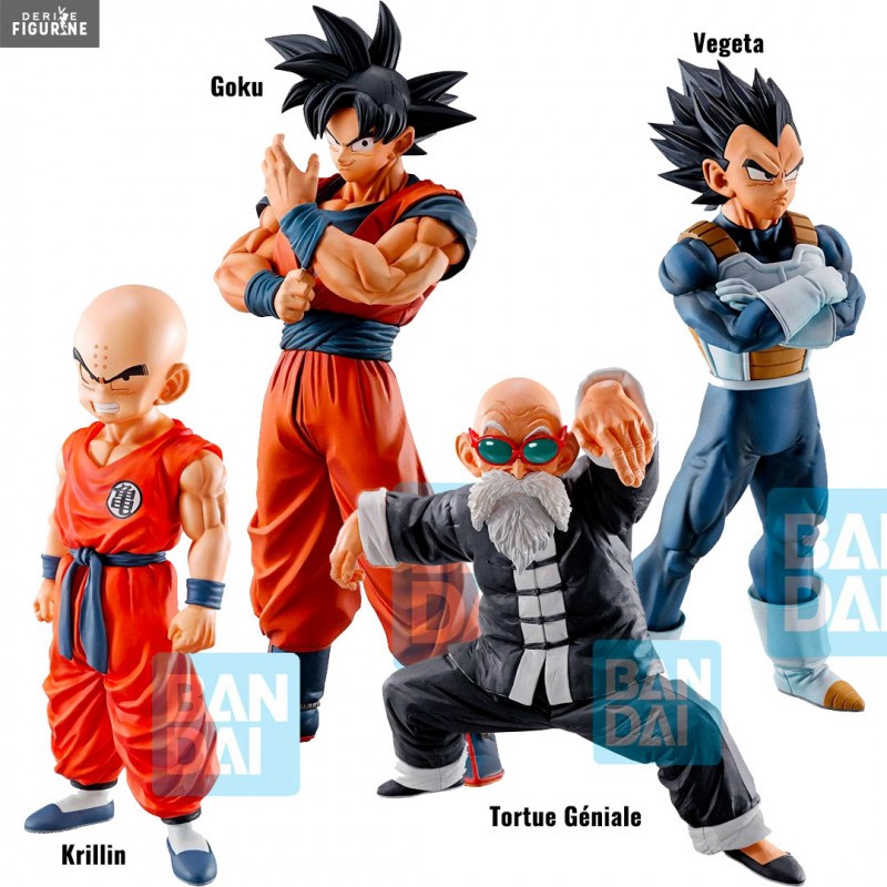 Mô hình Dragonball chính hãng - Goku, Krilin, Rùa Già, Vegeta - Ichiban kuji Strong Chains