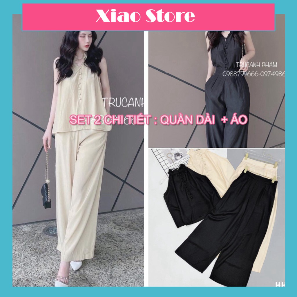 bộ đũi nữ quần dài ống rộng tôn dáng 2 chi tiết quần suông ống rộng và áo đũi chất mềm thoáng mịn ulzzang xiao chất đẹp