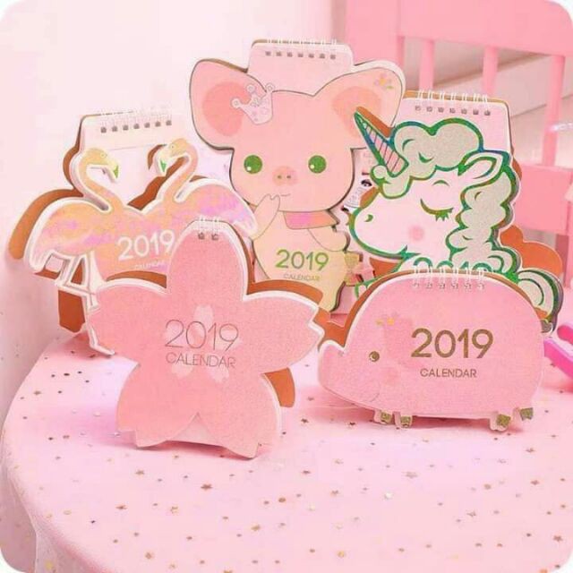 Lịch để bàn  2019 siêu cute