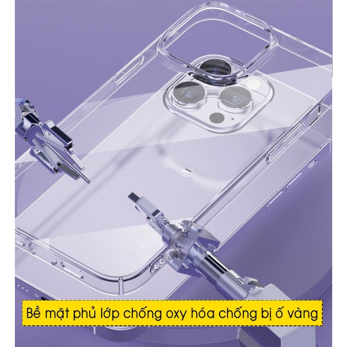 Ốp lưng IP 15 Pro Max/Pro 14 Pro Max/Pro 14 Plus/14 Memumi Ultra Clear siêu mỏng - không ố vàng