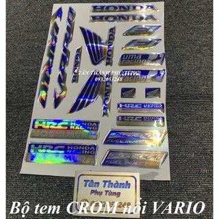 Bộ tem CROM nổi phản quang VARIO - Đồ Chơi Xe Máy