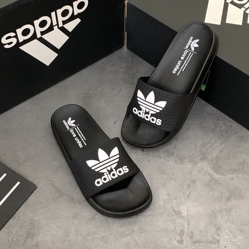 🔥HÀNG CAO CẤP🔥Dép nam,Dép adidas nam nữ unisex quai ngang nam nữ họa tiết 3 lá siêu đẹp