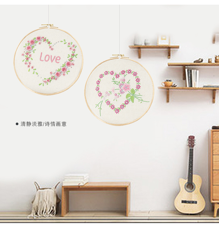 Bộ Tranh Thêu Chữ Thập Thủ Công 3d Hình Ngón Tay Tình Yêu