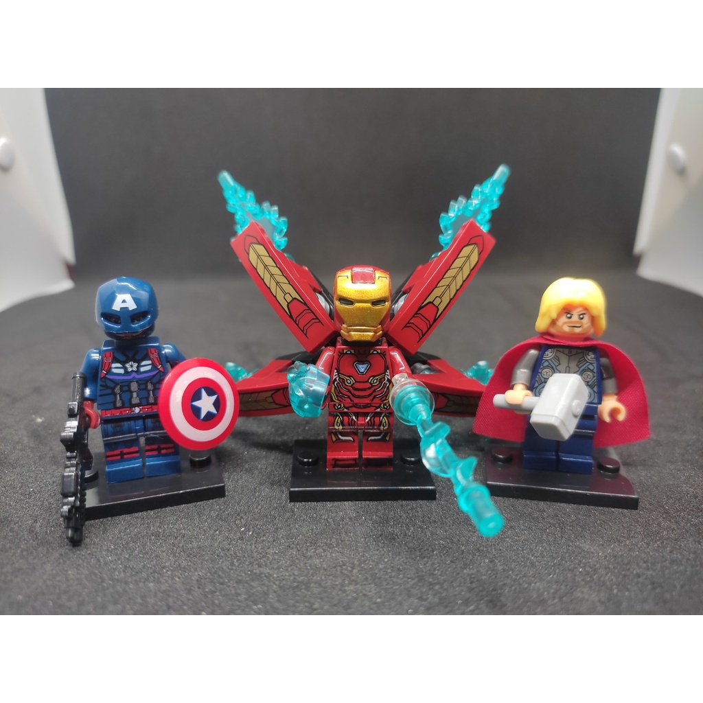 COMBO 3 nhân vật LEGO CAPTAIN , IRON MAN , THOR ( NEW SEAL)😍