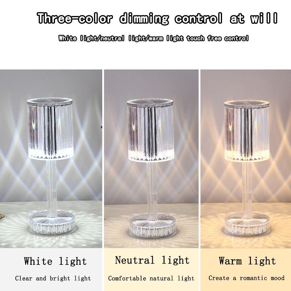 Đèn Ngủ Để Bàn 3 Hiệu Ứng Ánh Sáng Bằng Acrylic Có Thể Điều Chỉnh Sạc USB