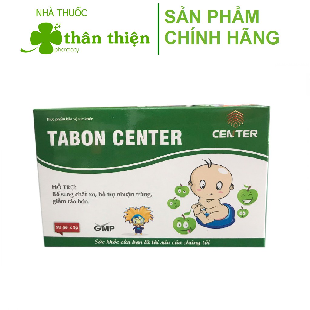 {Chính hãng} Tabon Center – Hỗ trợ điều trị táo bón cho bé, giúp nhuận tràng (Hộp 20 gói)