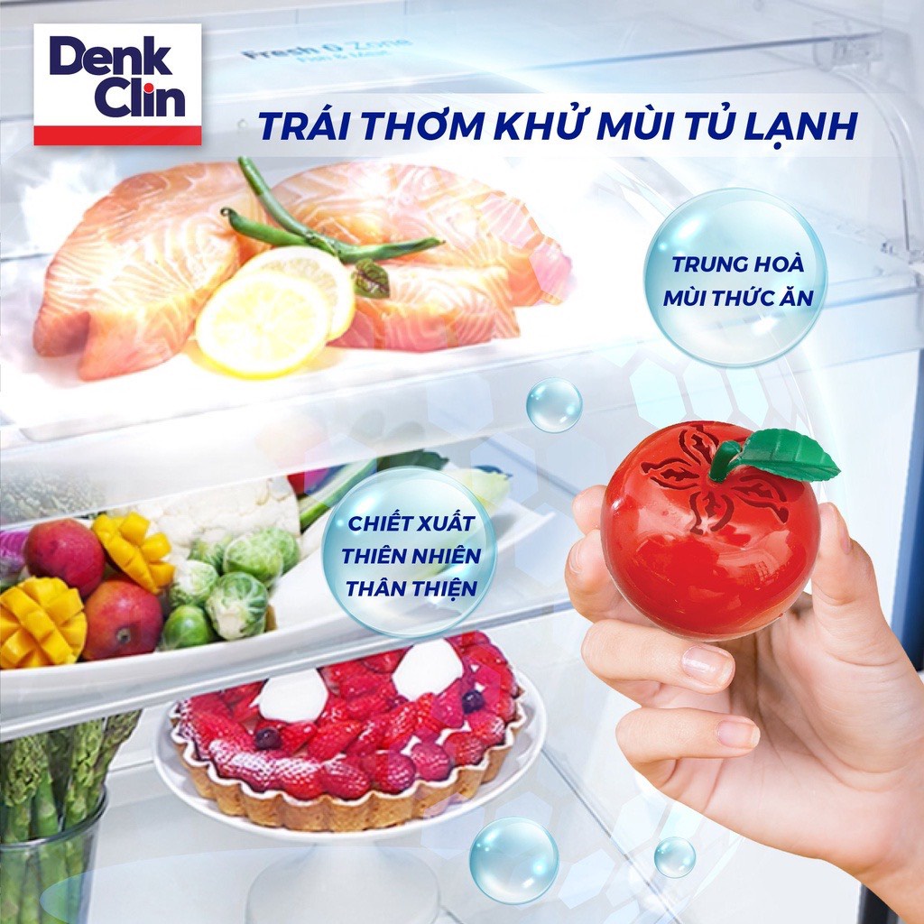 Trái Thơm Khử Mùi Tủ Lạnh Denk Clin, Khử Mùi Ô Tô 100GR Tủ Lạnh Luôn Sạch Sẽ Và Thơm Mát Dễ Chịu (SP200244)