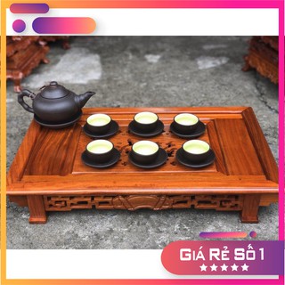 Khay trà phòng khách tần thủy hoàng,khay trà chữ nhật gỗ hương cao 12cm