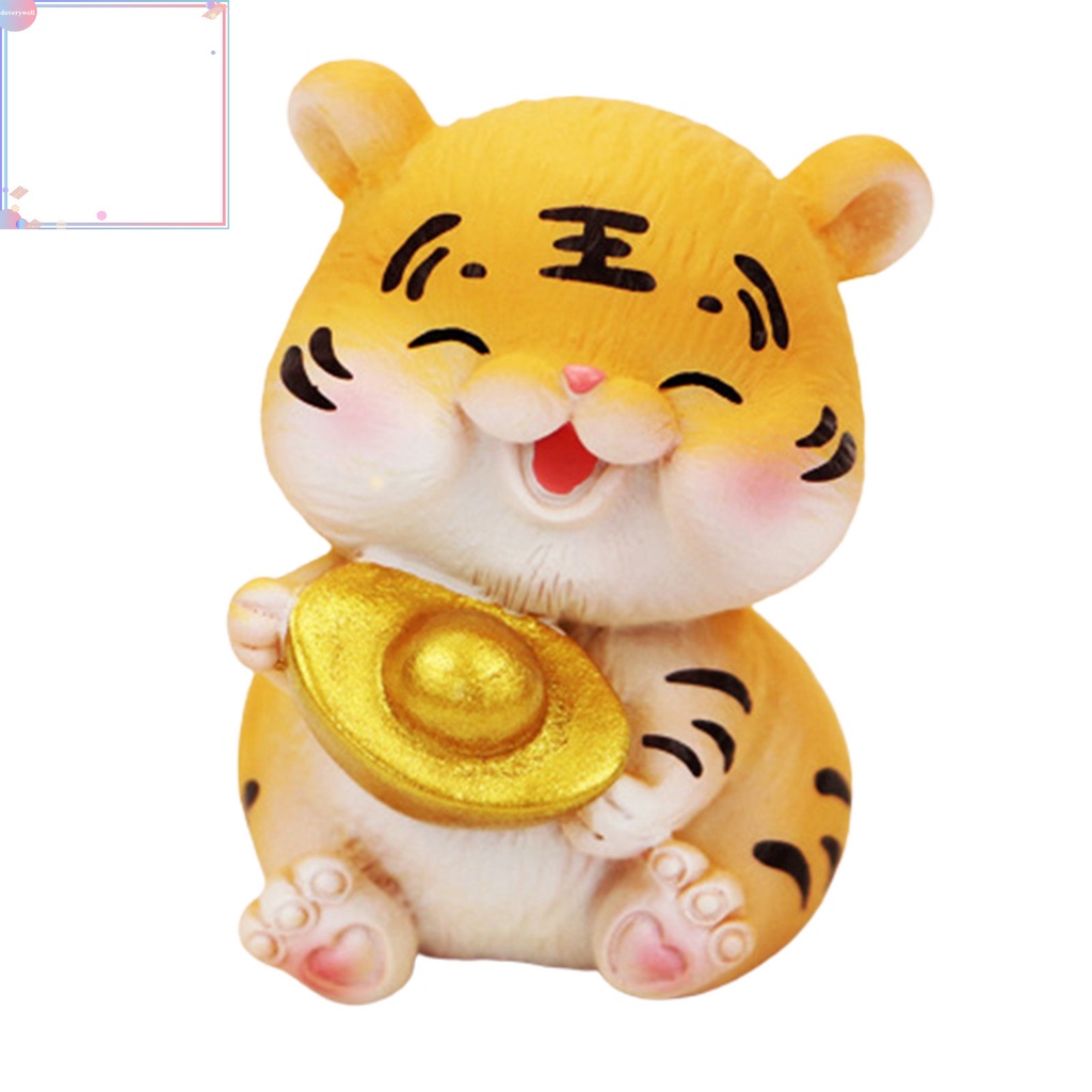 Bức tượng hổ điêu khắc nhỏ xinh để bàn trang trí đẹp mắt