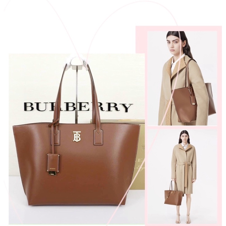 TNS-Túi tote công sở  BBR monogram motif tote bag--tone nâu classic sang trọng