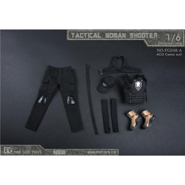 Trang phục mô hình lính đặc nhiệm nữ action figure 1/6 chính hãng Fire Girl