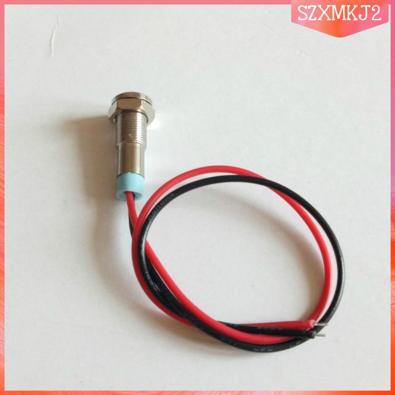 Đèn LED Cảnh Báo Ánh Sáng Đỏ 220V 6mm Bằng Kim Loại Gắn Bảng Điều Khiển Xe Hơi szxmkj2