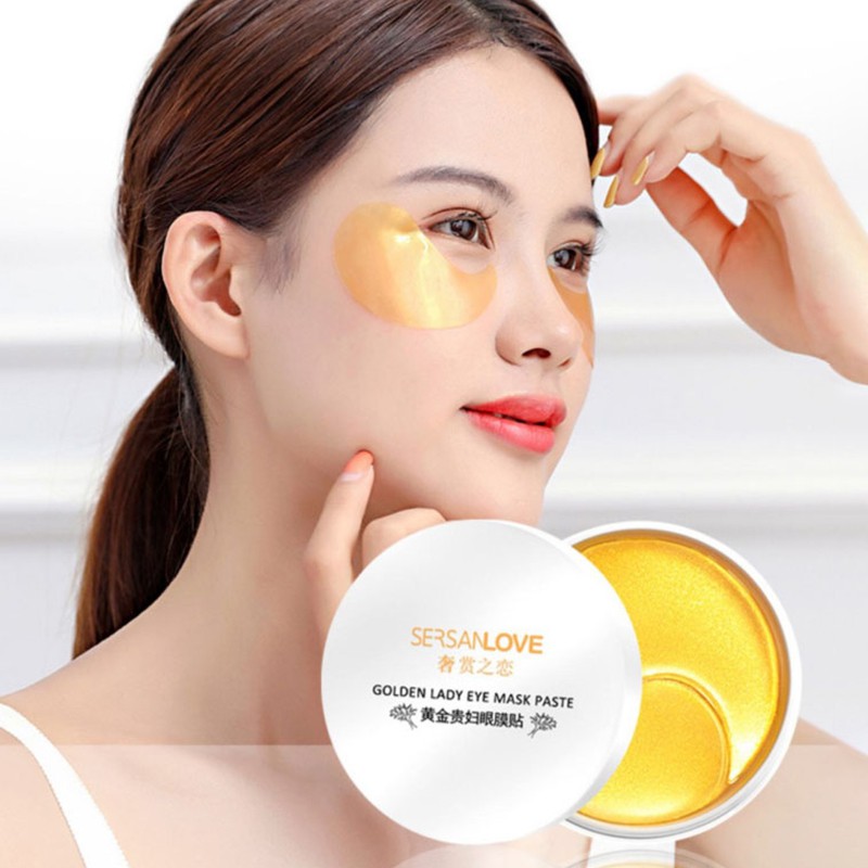 [Hàng mới về] Hộp 60 Miếng Mặt Nạ Mắt Collagen Vàng 24K Chống Nếp Nhăn Lão Hóa Loại Bỏ Quầng Thâm