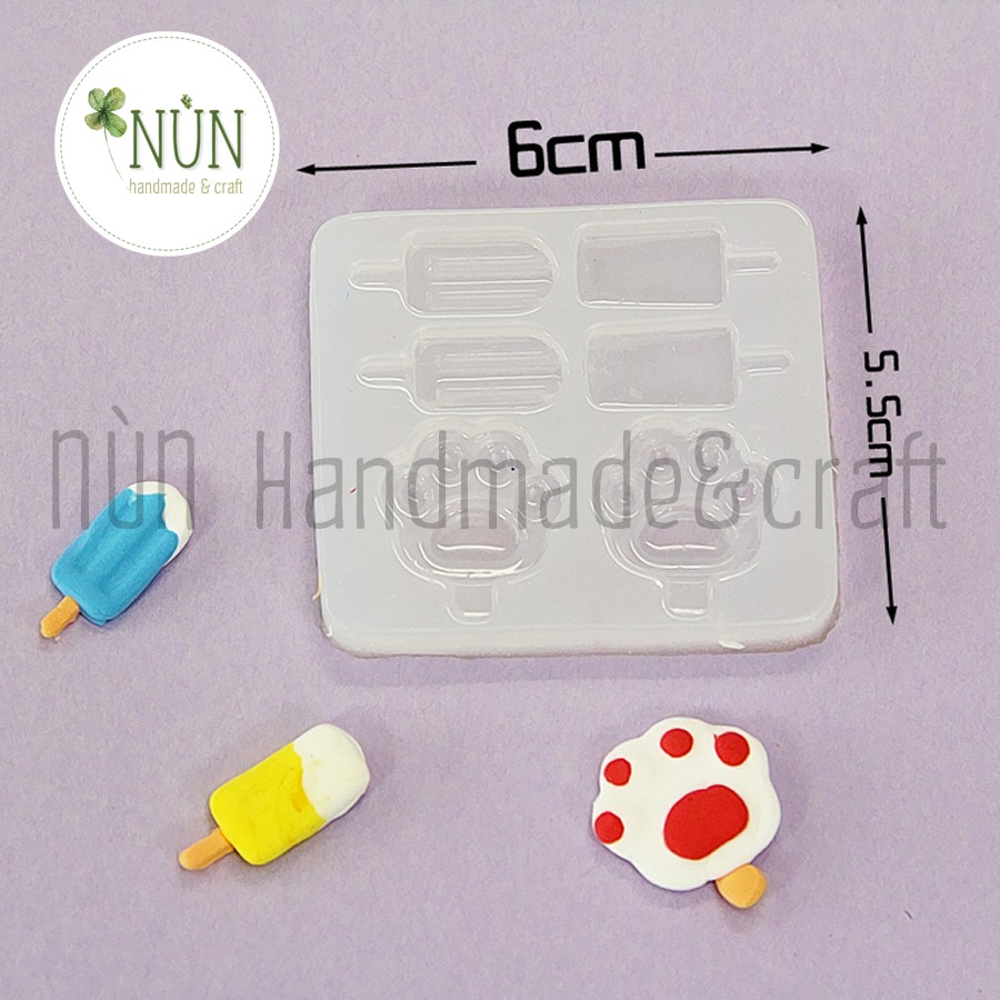 Khuôn Silicon Que Kem, Chân Gấu